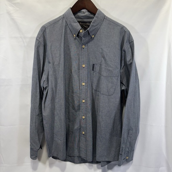Abercrombie & Fitch Men's Long Sleeve Shirt Button Down, Cotton M #1033 - Picture 2 of 5